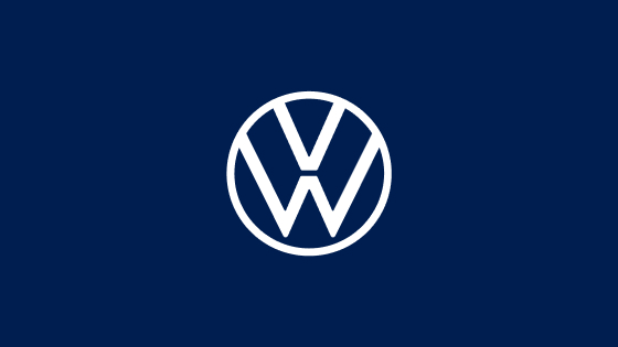El logotipo de Volkswagen, que consiste en una "VW" estilizada en blanco sobre un fondo azul oscuro, encerrado en un círculo.